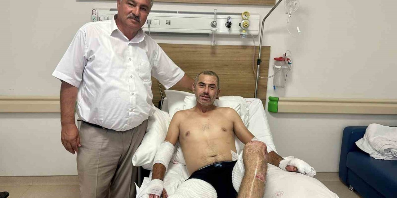 Başkan Pütün Eskişehir yangınında yaralanan orman işçisini yalnız bırakmıyor