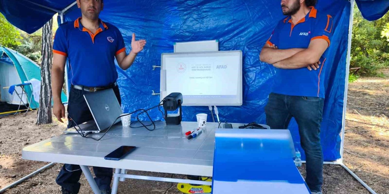 Muğla AFAD’dan Çubucak’ta 1 haftalık kampçılık eğitimi