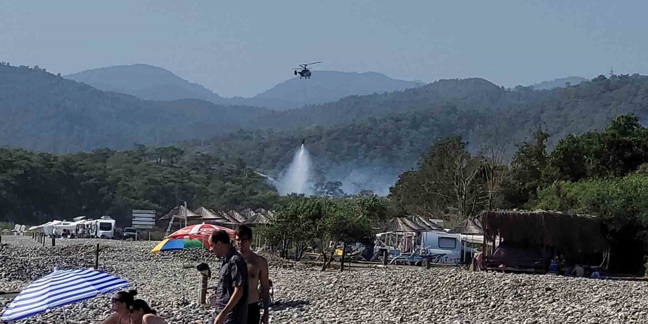 Fethiye Katrancı koyu yangını kısmen kontrol altında