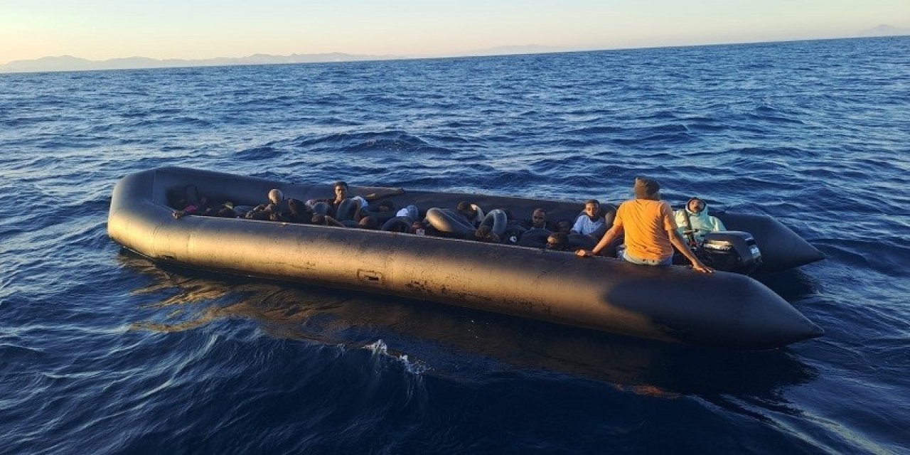 Aydın’da 35 düzensiz göçmen kurtarıldı