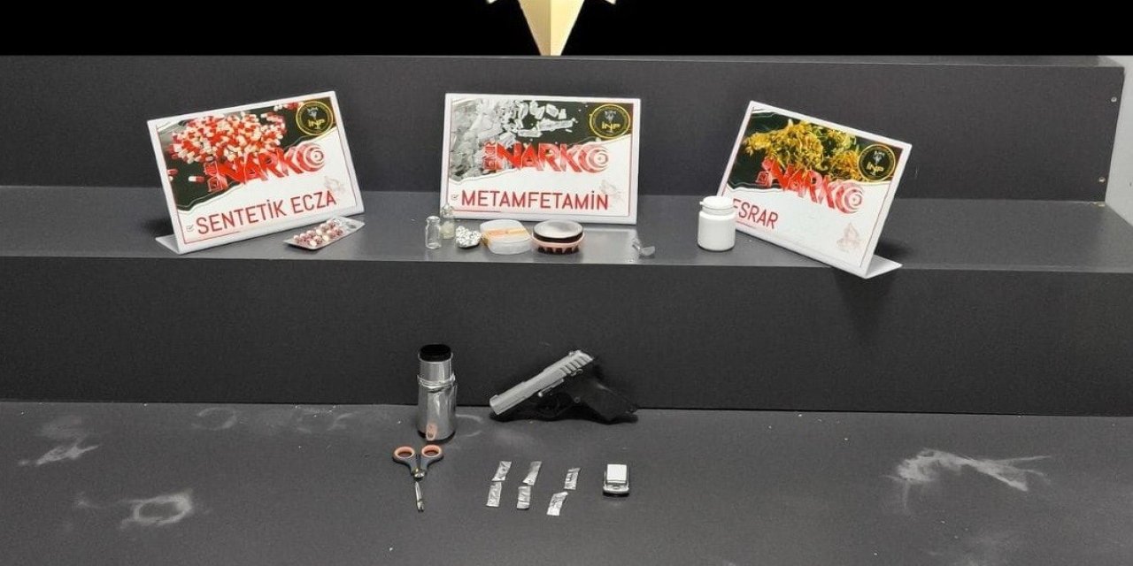 Satışa hazır uyuşturucularla yakalandı