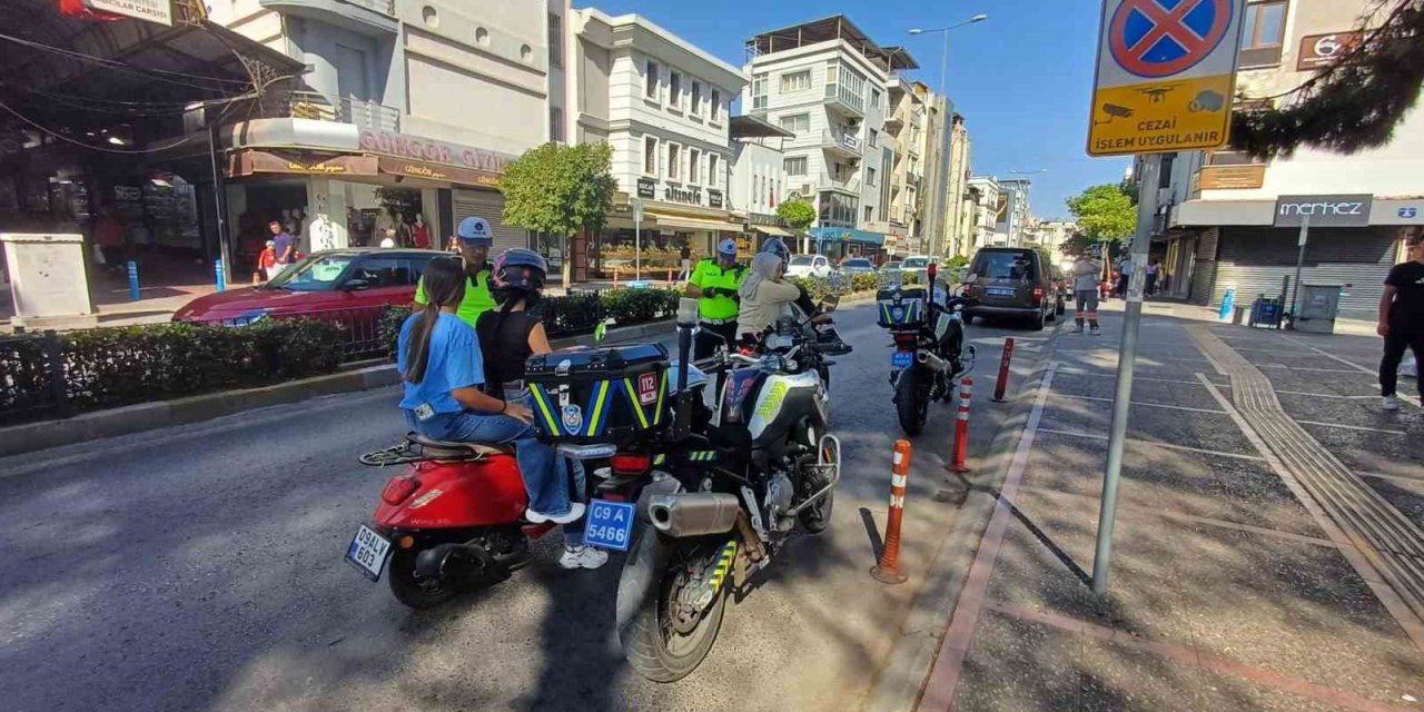 Aydın’da motosiklet sürücüleri denetlendi