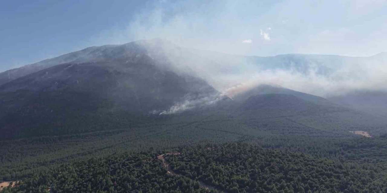Denizli’deki yangın bölgesinde soğutma çalışmaları devam ediyor