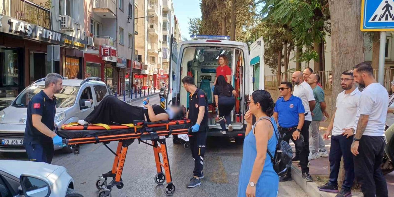 Otomobilin sıkıştırdığı iddia edilen motosiklet sürücüsü yaralandı