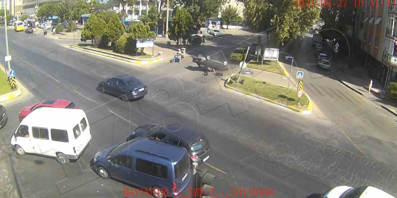 Aydın’daki kazanın görüntüleri kameraya yansıdı