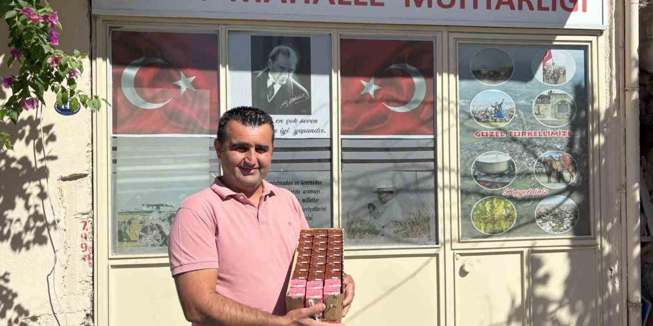 Muhtardan çevre temizliği için sütlü, çaylı teşvik