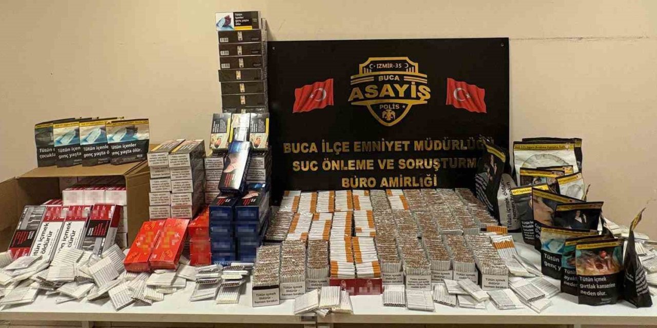 İzmir’de kaçak sigara ve tütün operasyonu