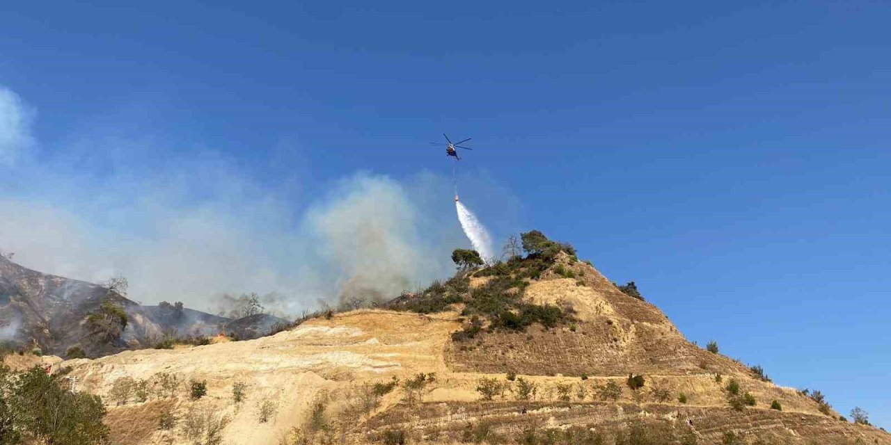 Aydın’daki yangını söndürme çalışmaları sürüyor