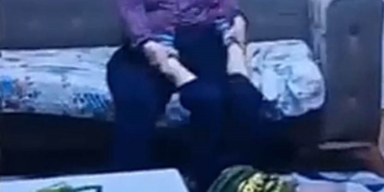 Torununa şiddet uyguladı, görüntüler ortaya çıkınca gözaltına alındı