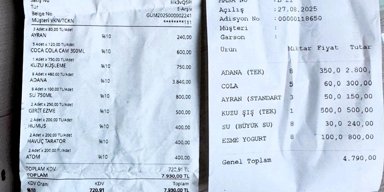 Merkezefendi Belediyesinden yemeği boğazda bırakan hesap