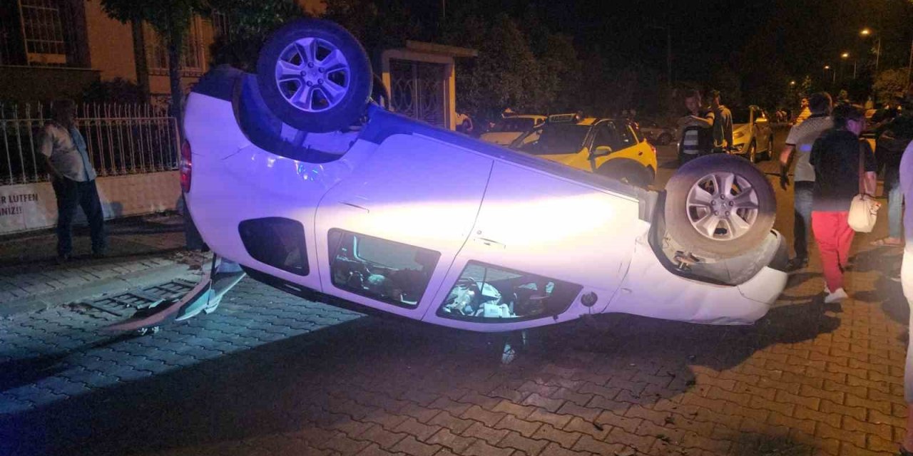 Nazilli’de otomobil takla attı, sürücüsü yaralandı