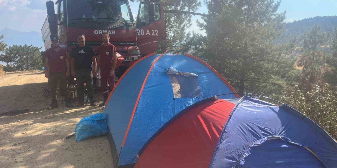 Buldan’da kontrol altına yangın bölgesinde ateş savaşçıları teyakkuzda