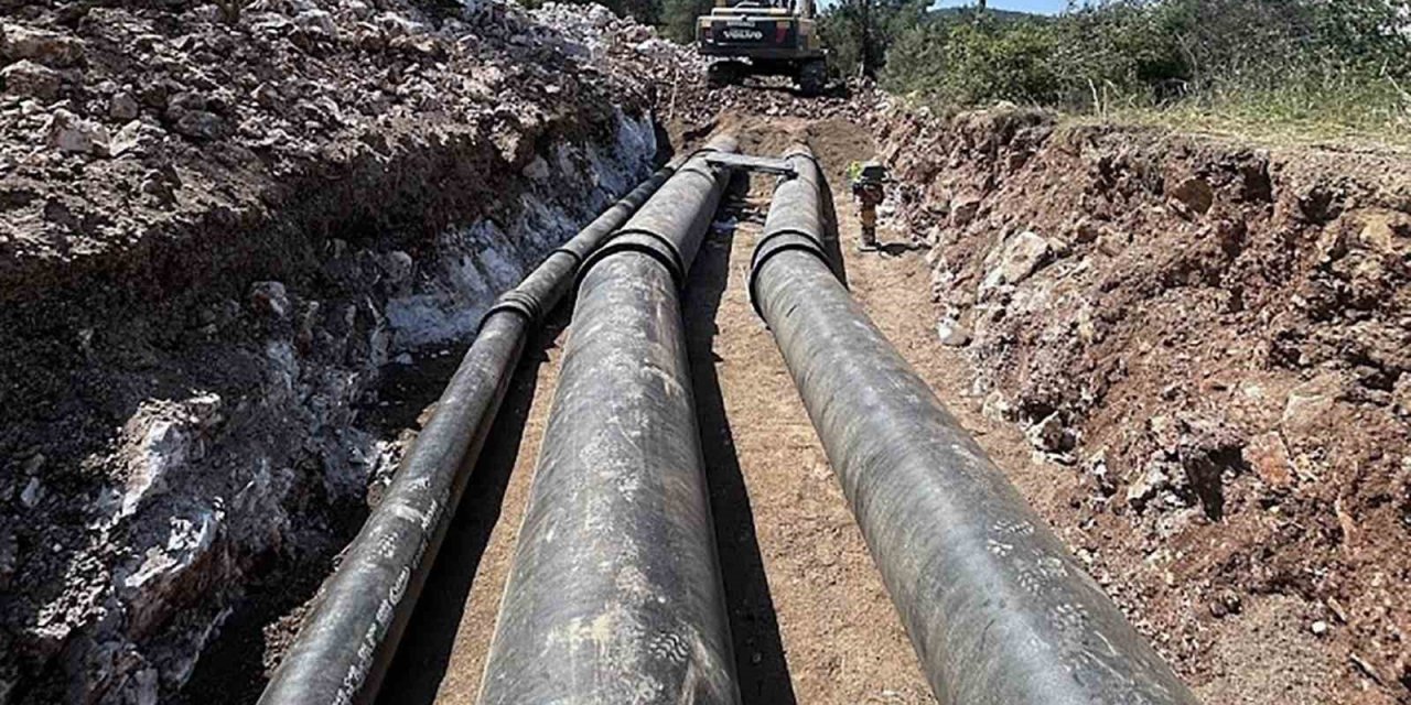 21,5 kilometre arızalı isale hattının 8.5 kilometresi tamamlandı