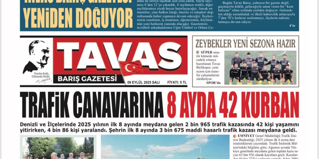 Yarım asırlık Tavas Barış Gazetesi yeni yüzüyle okuyucularıyla buluştu