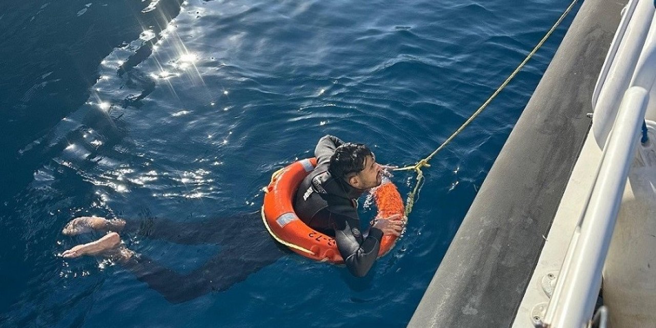 Yüzerek Yunanistan’a geçmeye çalıştı