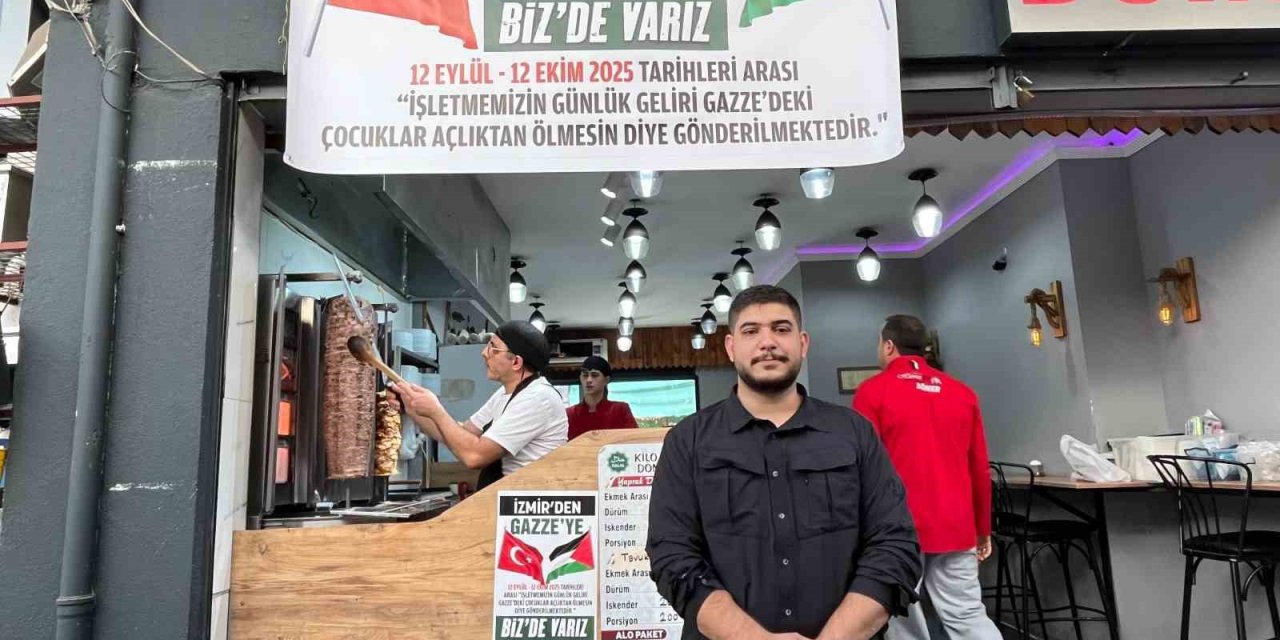 Dönerci bir aylık kazancını Gazze’ye bağışladı