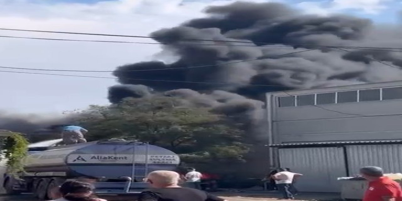 İzmir’de lastik tamircisinde yangın kontrol altında