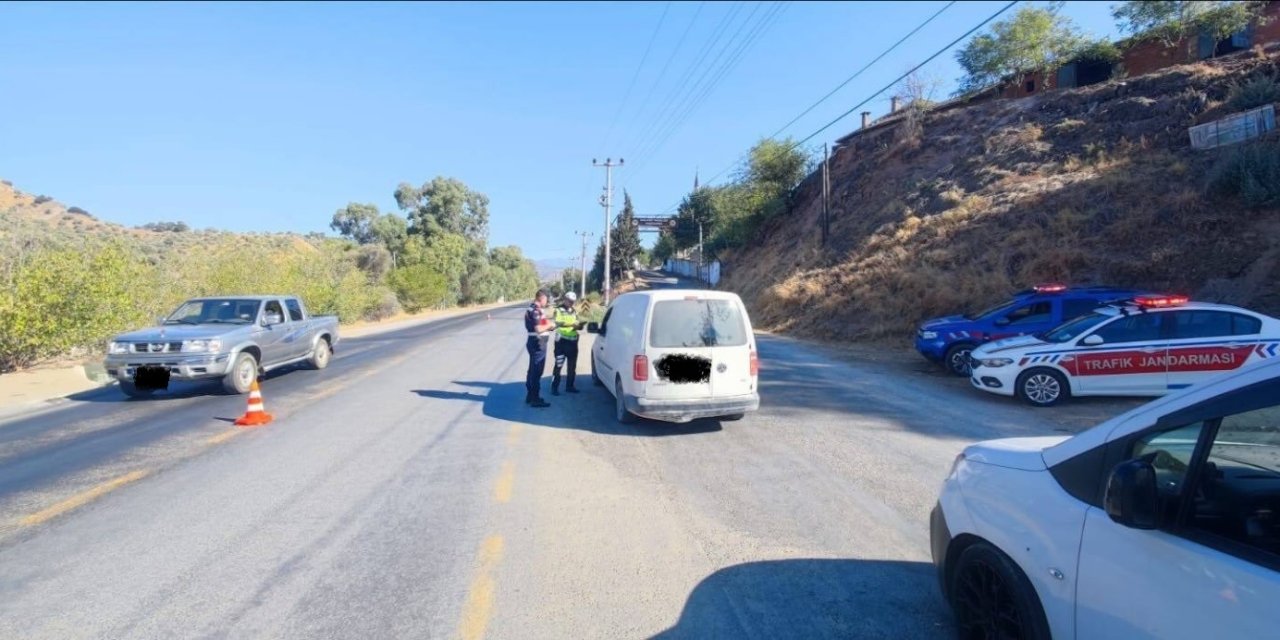 Köşk’te jandarmadan trafik denetimi