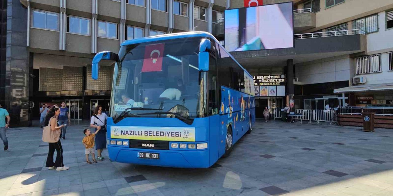 Nazilli Belediyesi’nin ‘Mobil Masal Bahçesi’ çocukların hizmetine girdi