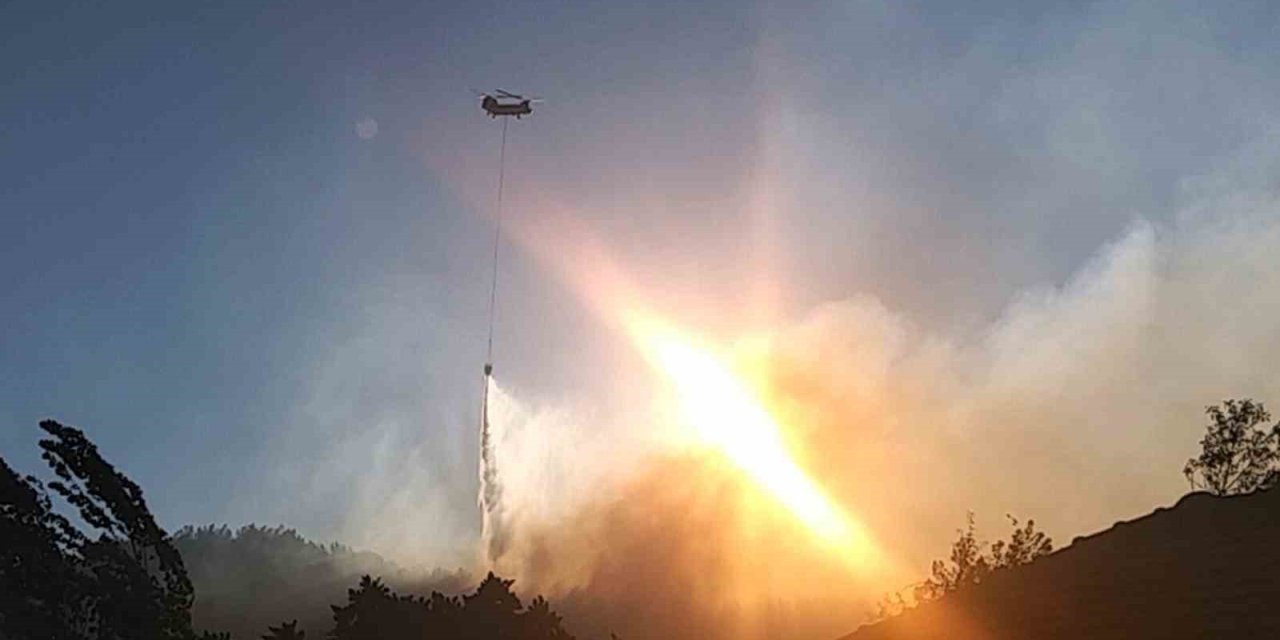 Köyceğiz’de güneşin ilk ışıkları ile hava müdahalesi tekrar başladı