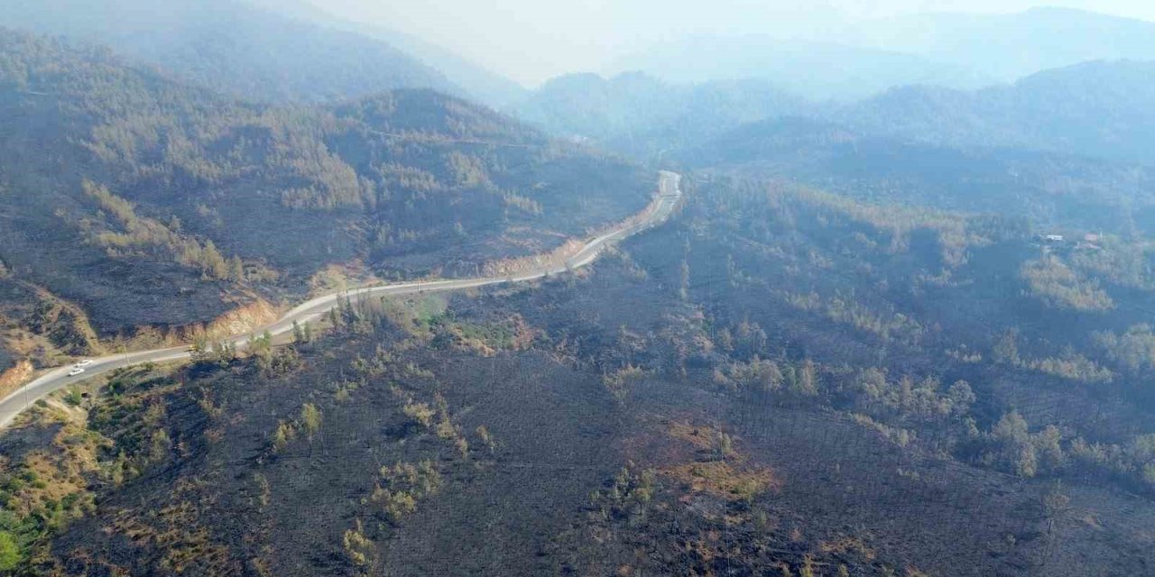 Muğla’da yangın felaketinin boyutu drone görüntüleriyle ortaya çıktı