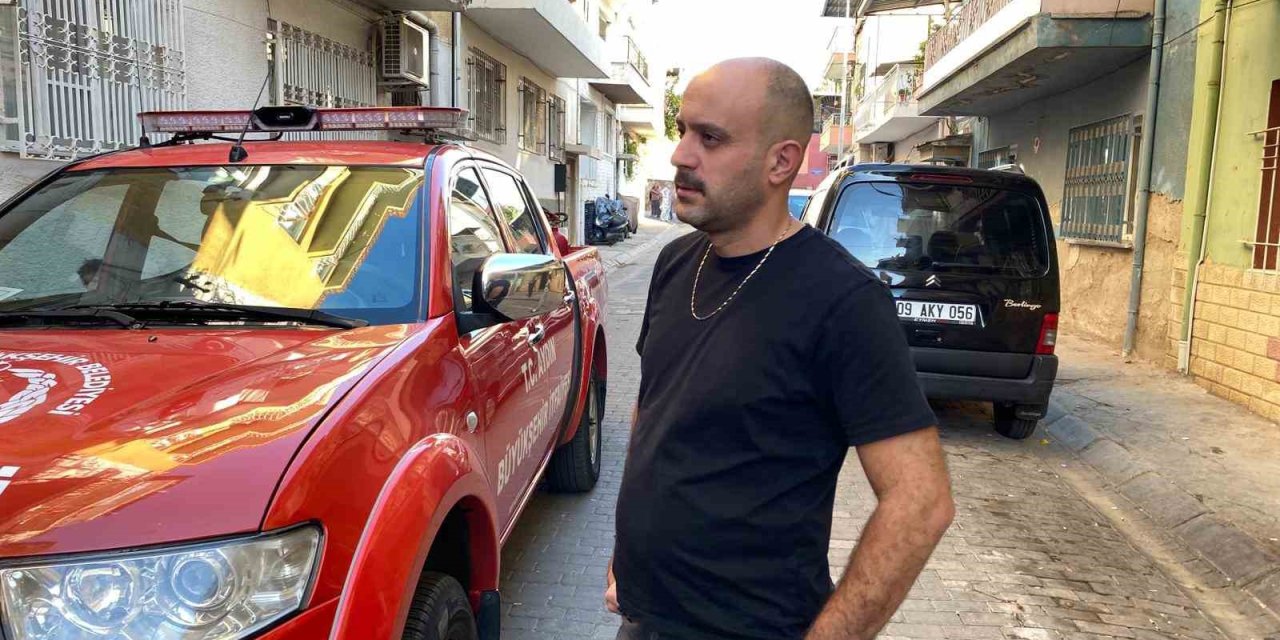 İzindeki itfaiyecinin meslek aşkı takdir topladı