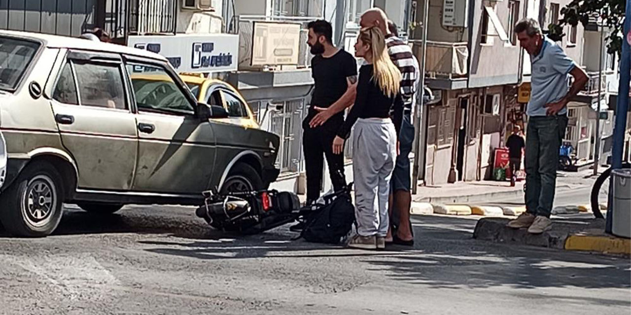 Otomobil ile elektrikli bisiklet çarpıştı: 2 yaralı