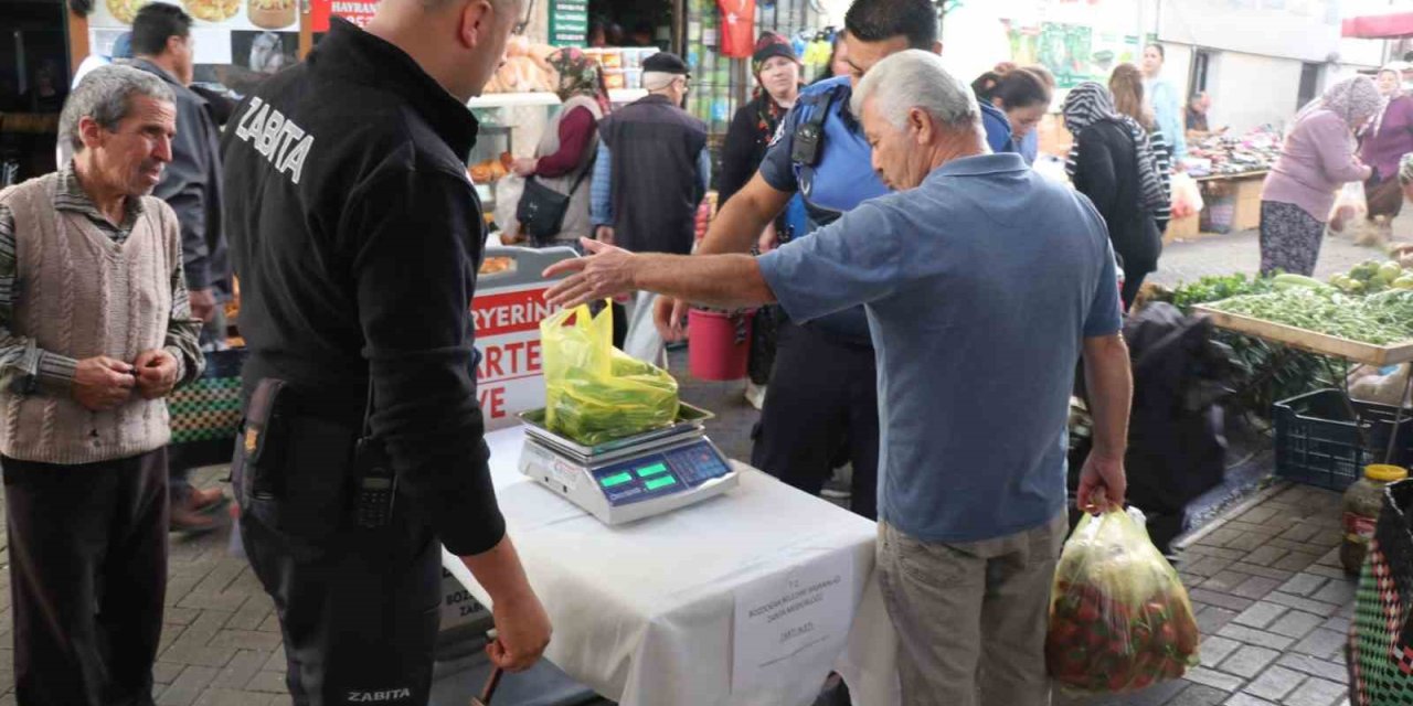 Bozdoğan Salı Pazarı’nda "Tartı Kontrol Noktası" uygulaması