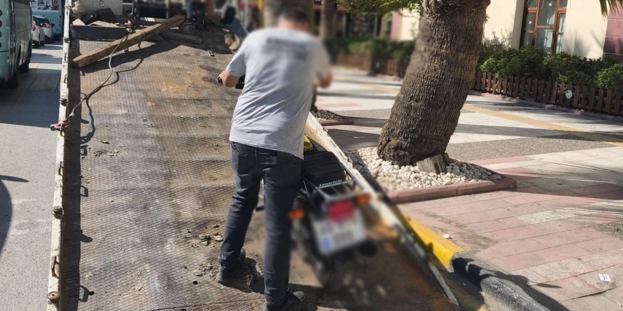 Manisa’da motosikletlere yaya yolu denetimi