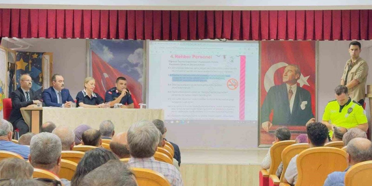 Nazilli’de okul servisi şoförleri ve rehber personele trafik eğitimi