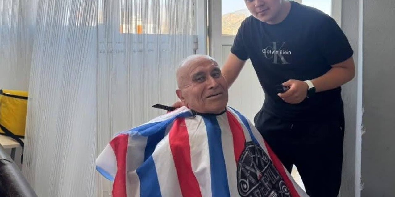 Liseli gençler, yaşlı çınarların saç bakımlarını yaptı