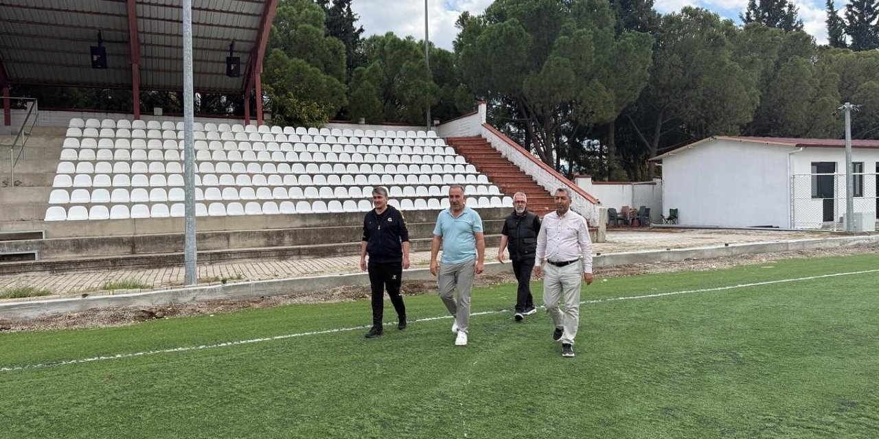 Kuyucak İlçe Stadyumu yenileme çalışmaları sürüyor