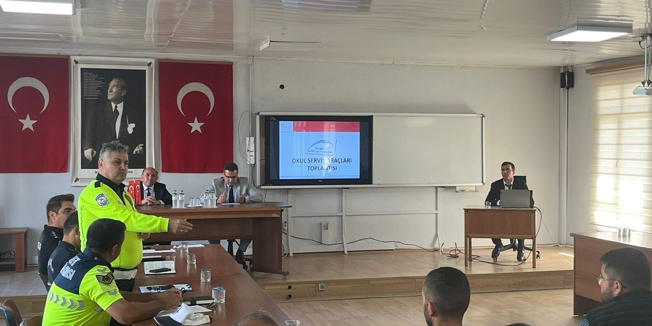 Sarıgöl’de okul servislerine yönelik toplantı