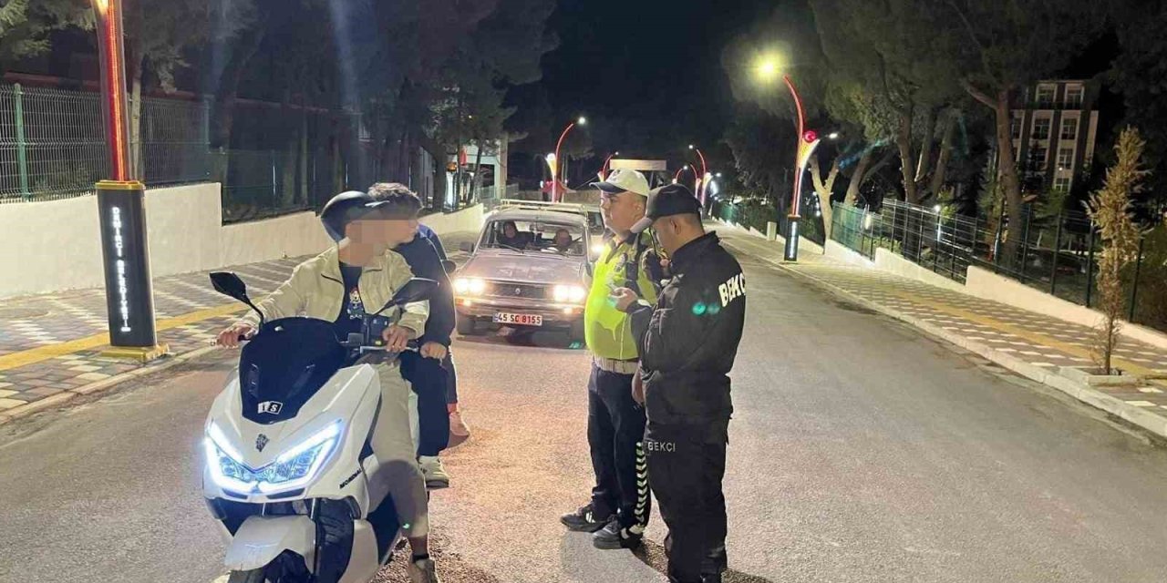 Manisa’da motosiklet sürücülerine denetim