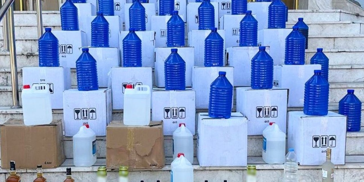 Denizli’de 642 litre kaçak alkol  yakalandı