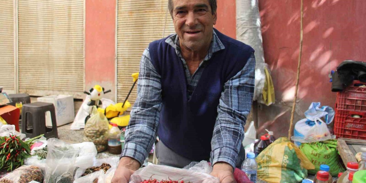 Sonbaharın kırmızısı kızılcık pazar tezgahlarında