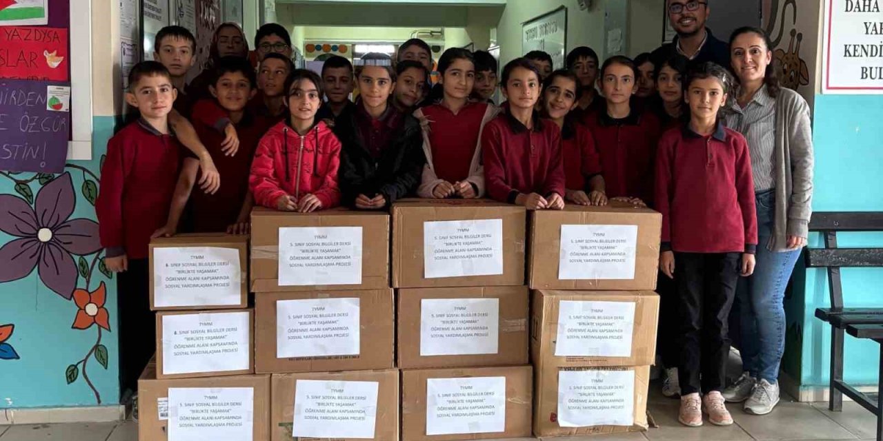 Ozanca’da ortaokulu öğrencilerinden gönüllere dokunan yardım eli