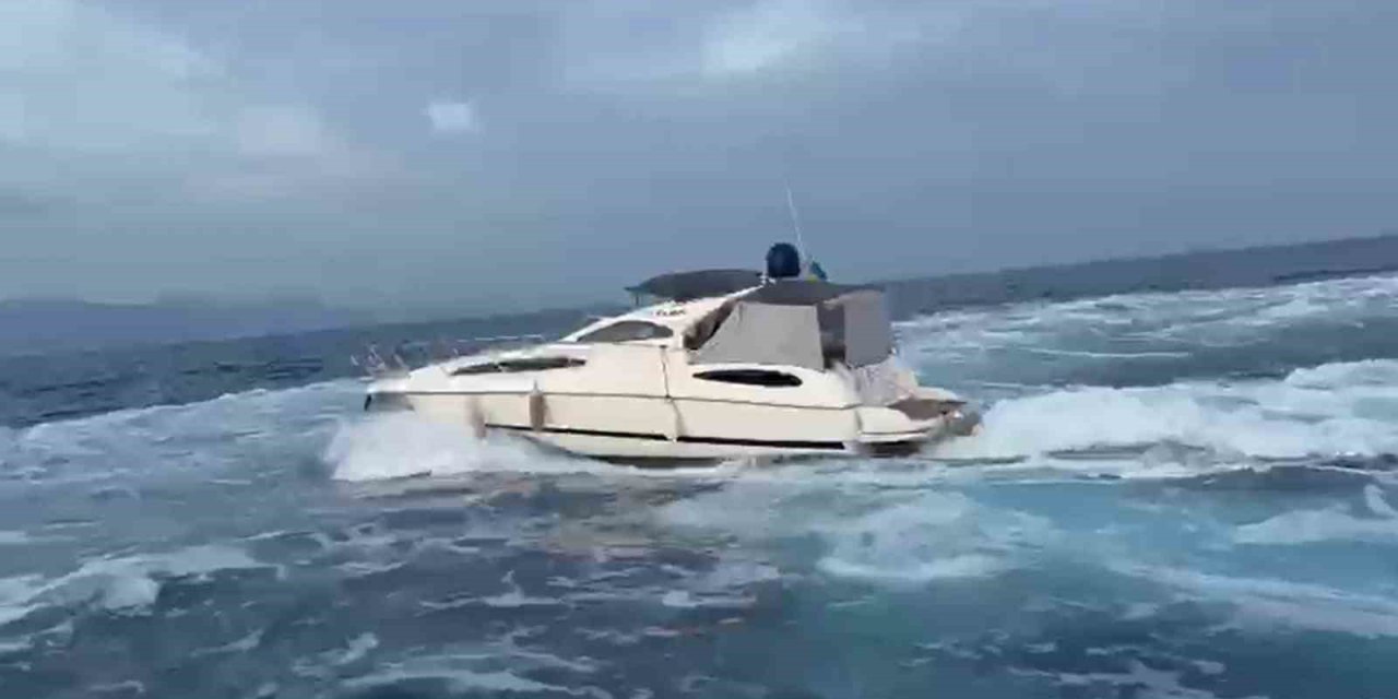 Lüks motoryat ile kaçarken yakalandılar