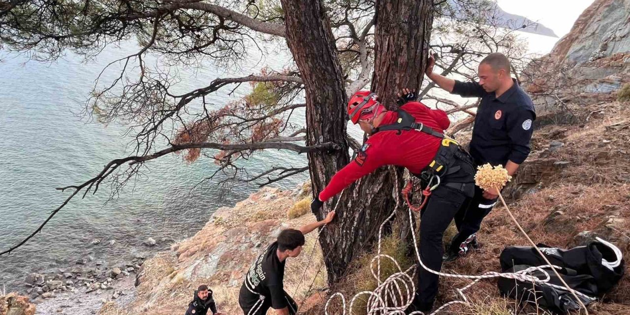 Yürüyüş yaparken düşen şahsı, JAK ve UMKE ekipleri kurtardı
