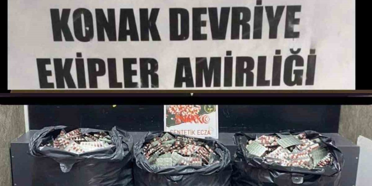 İzmir’de 42 bin 500 adet uyuşturucu hap ele geçirildi