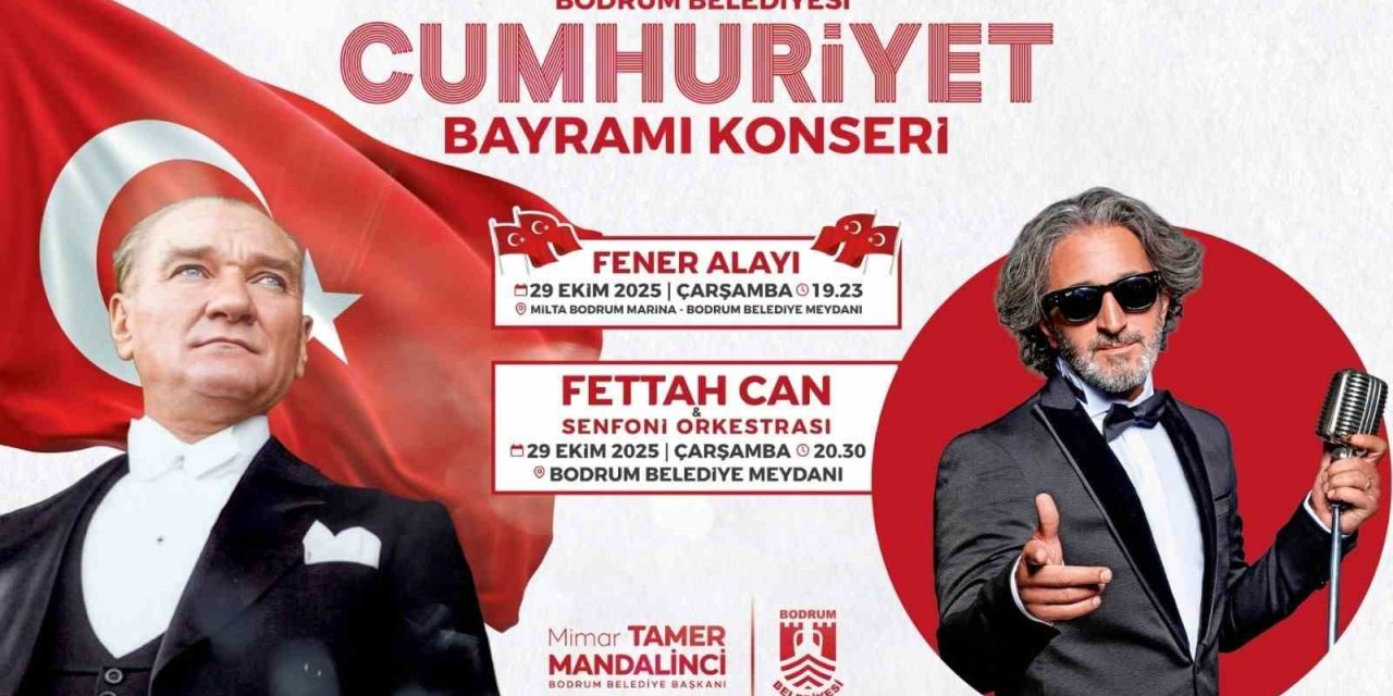 Bodrum’da ünlü sanatçı Cumhuriyet konserinde sahne alacak