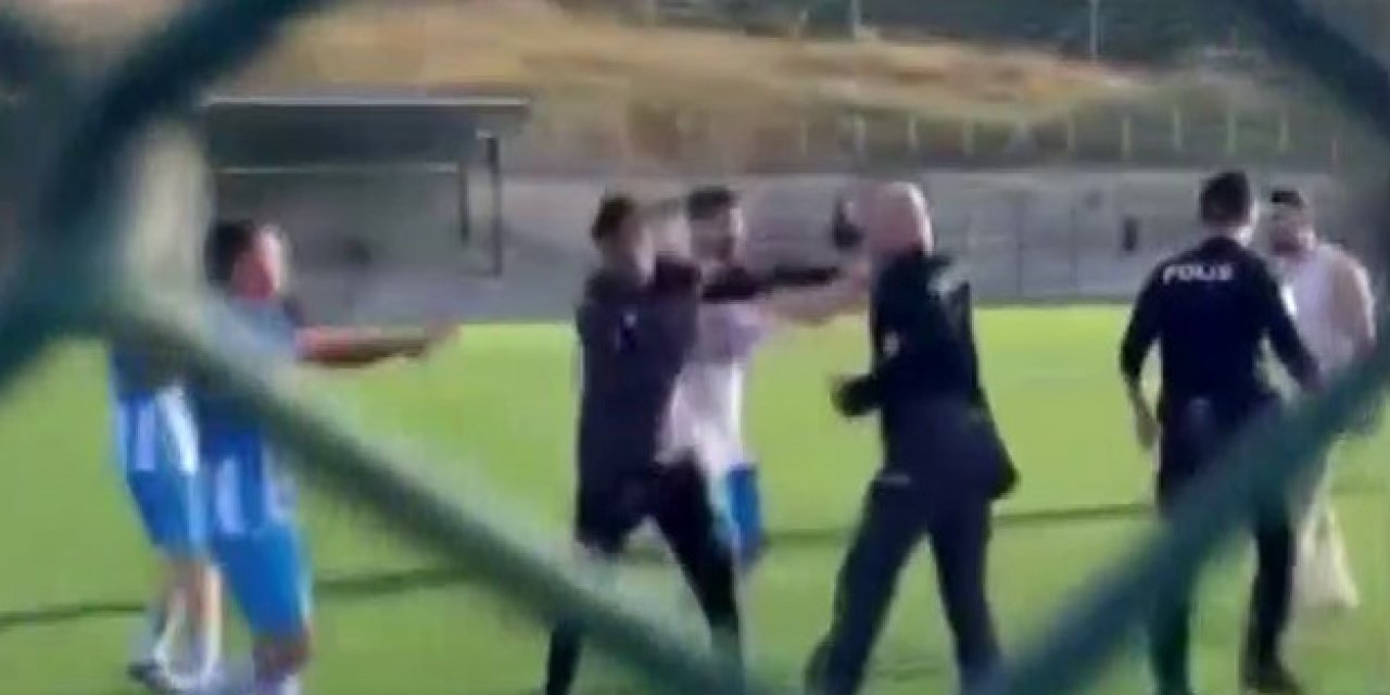 Amatör lig maçında çıkan tartışmayı polis biber gazıyla bastırdı