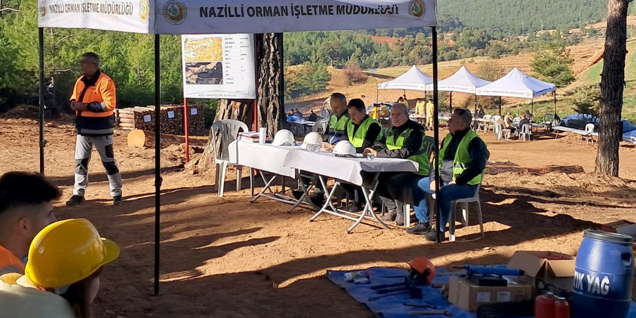 Nazilli Orman İşletme Müdürlüğü’nde üretim tatbikatı yapıldı