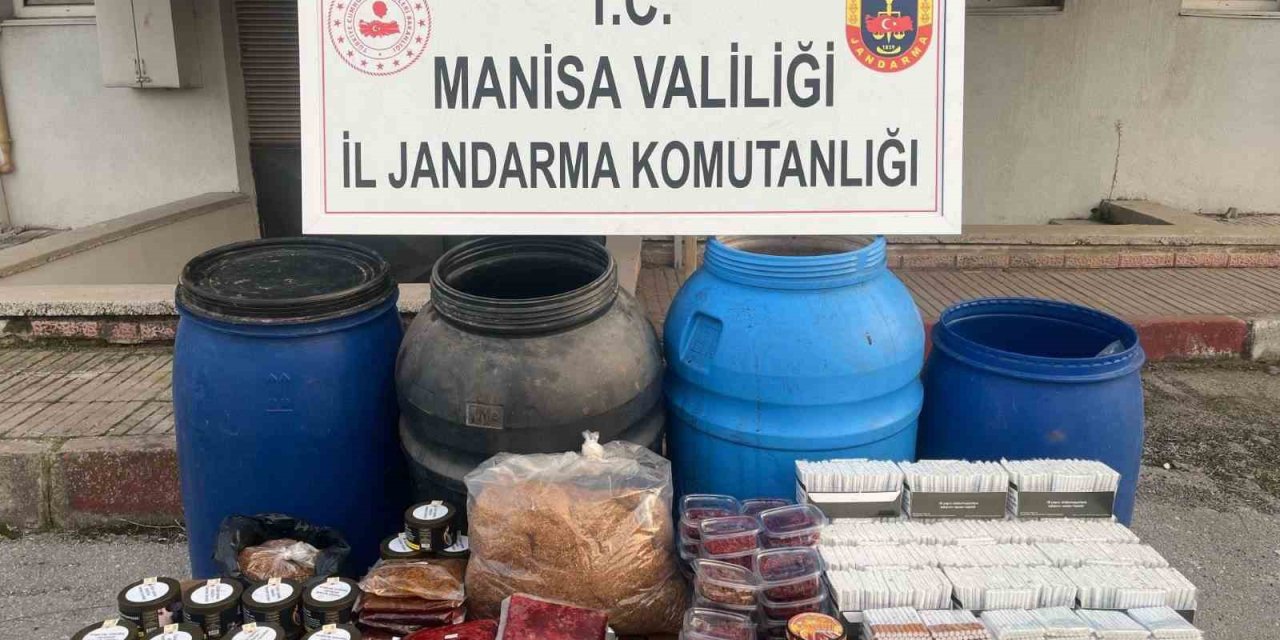 Manisa’da kaçak içki ve tütün operasyonu: 3 gözaltı