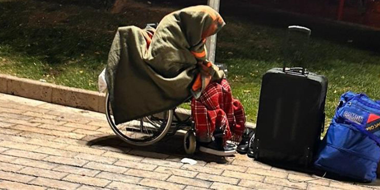 Yürek burkan manzara: Kıbrıs gazisi tekerlekli sandalyesinde bulundu