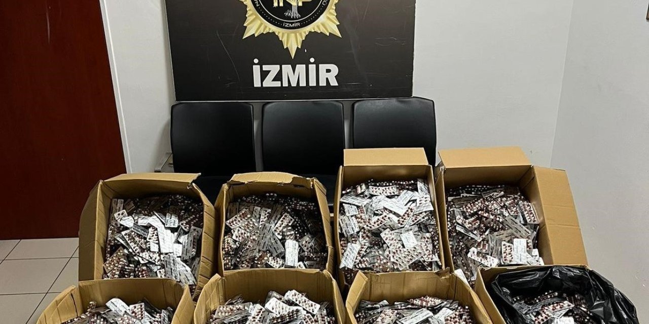 İzmir’de uyuşturucu operasyonu: 168 bin 448 sentetik ecza ele geçirildi