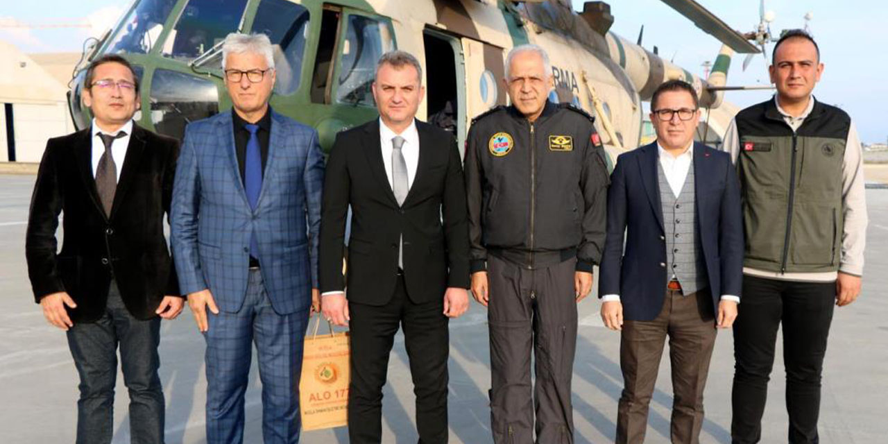 Aydın Jandarma Helikopter Filo Komutanlığı ekibine teşekkür belgesi