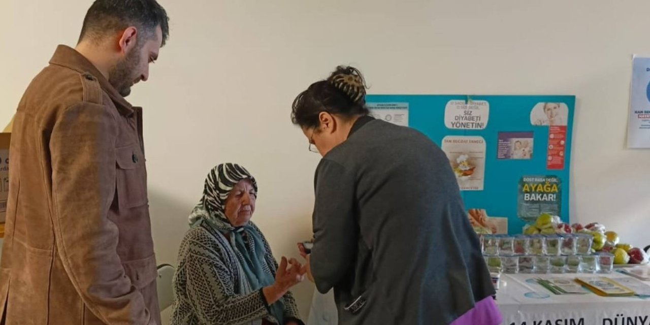 Çine’de diyabet farkındalığı için kan şekeri ölçüldü