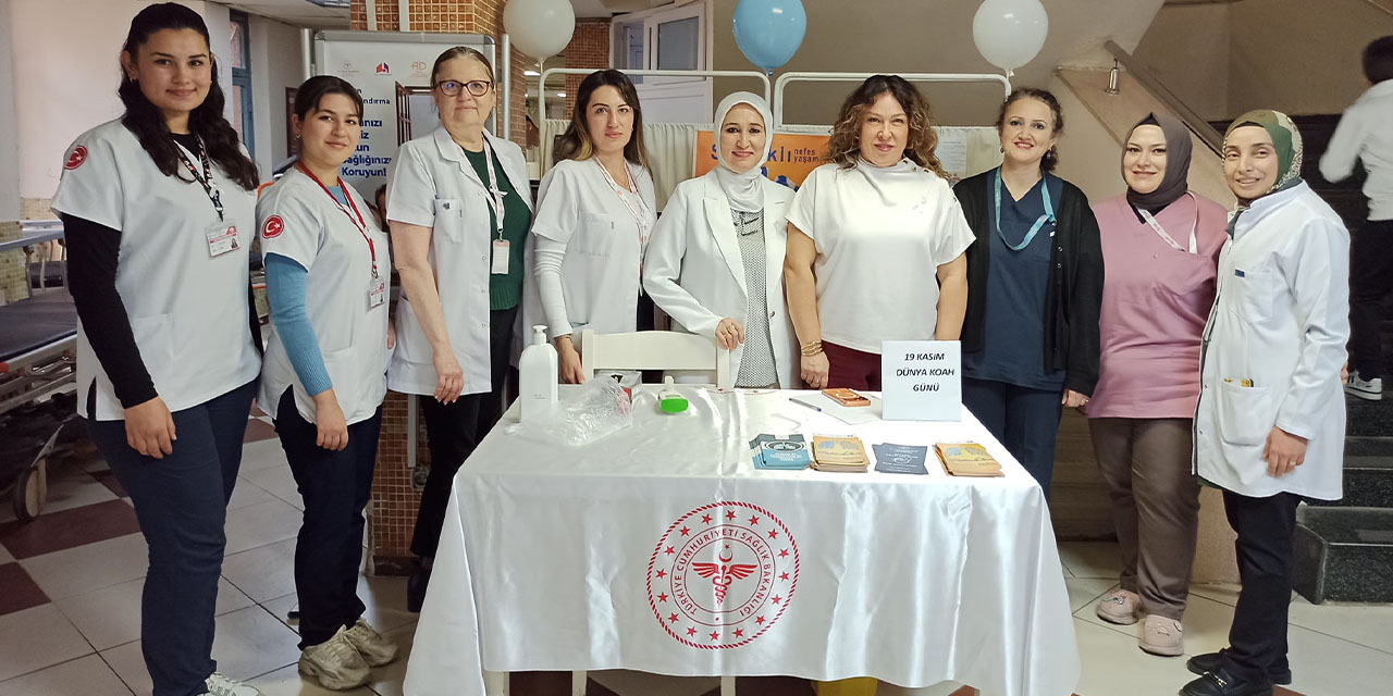 Aydın Devlet Hastanesinde akciğer kanseri farkındalık standı kuruldu