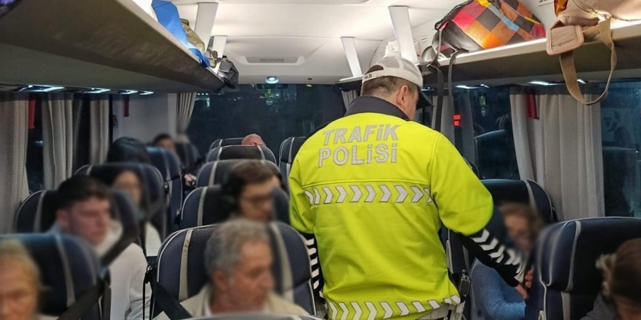 Otobüslerde emniyet kemeri denetimi gerçekleştirildi